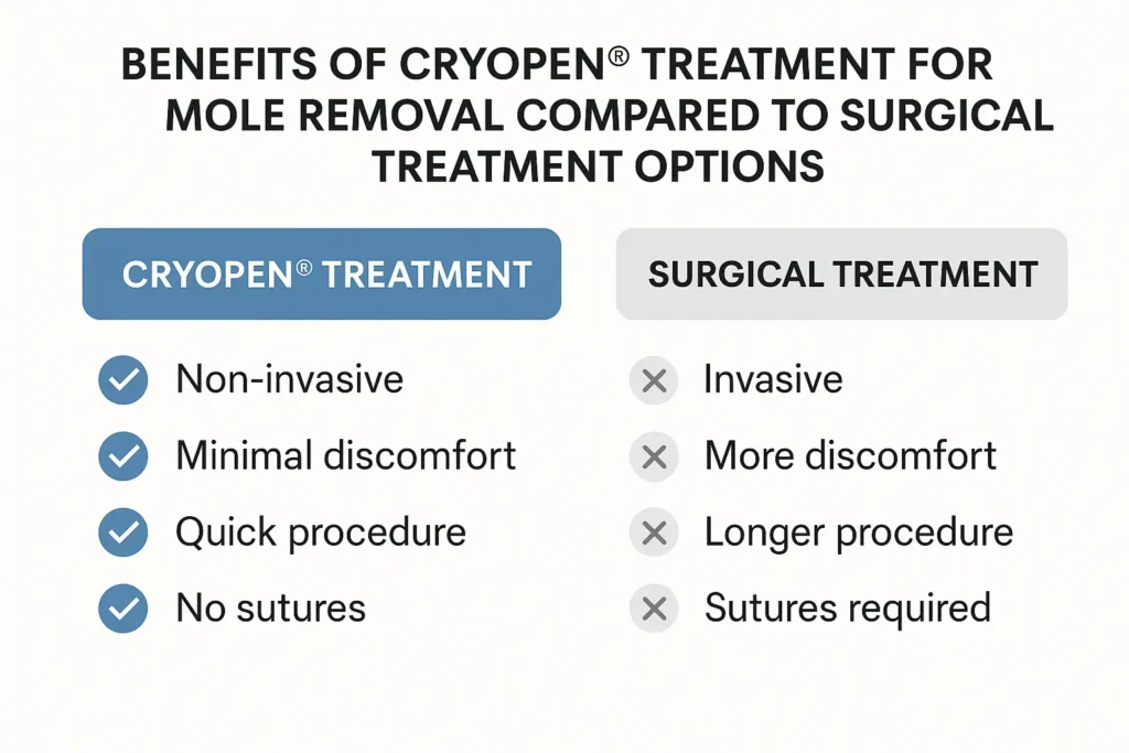 Benefits of facial mole removal South Yorkshire - call our team today to book a consultation